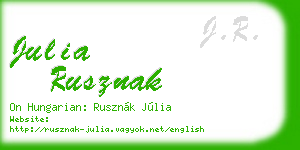 julia rusznak business card